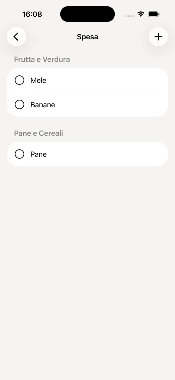 Lista della spesa condivisa