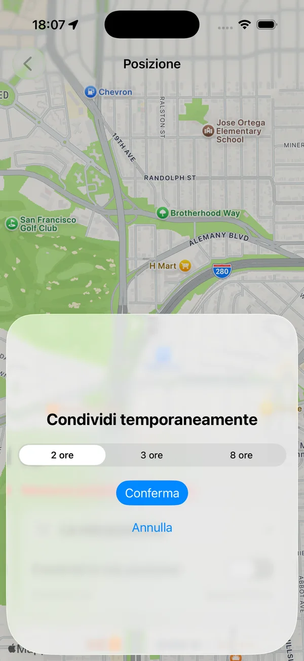 Posizione della famiglia e geofence